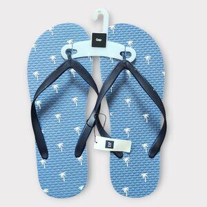 Gap Mens Thong Sandals Size 12 Blue Beach Shoes Rubber Flip Flops